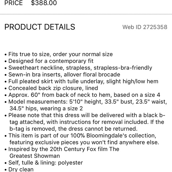 Bloomingdales Aqua Strapless Brocade Ball Gown!! - Picture 4 of 5